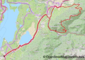 Karte zu einer Mountainbiketour in den Allgäuer Alpen. Trauchberg, Halblech, Trauchgau