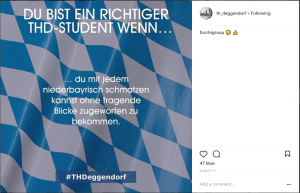 Ein Instagram-Post der technischen Hochschule Deggendorf