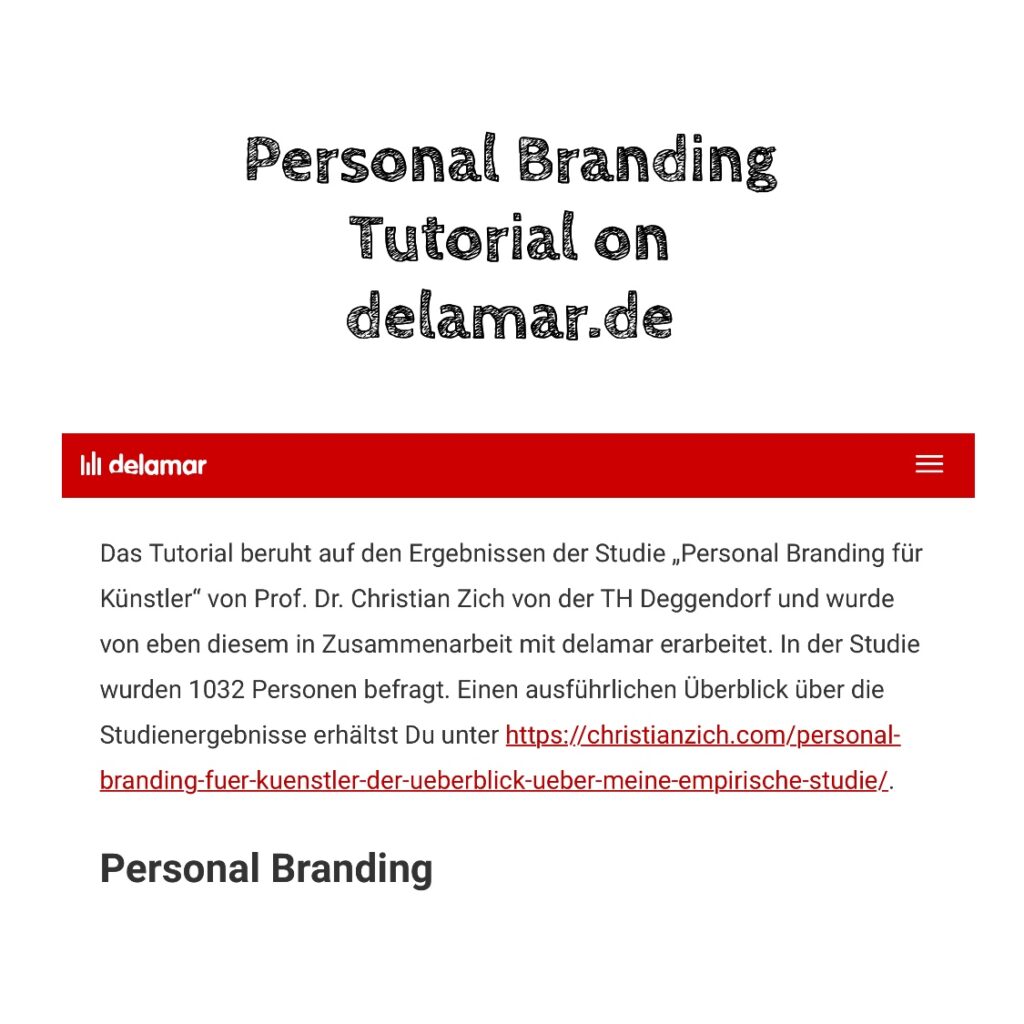 Personal Branding für Musiker. Ein Artikel auf Delamar.